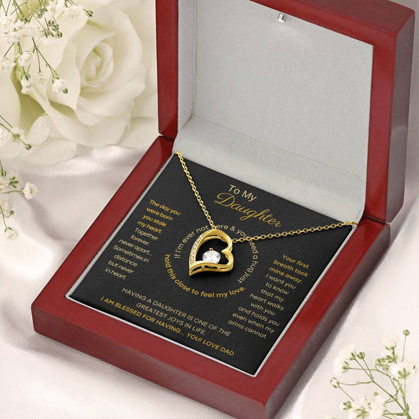 [ Few left only ] To My Daughter - Hold this necklace close to feel my love