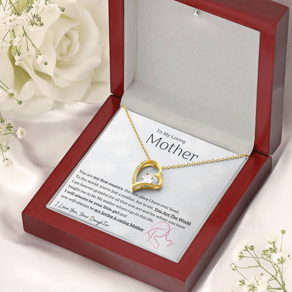 To My Loving Mother - You are my sunshine, I will always be your little girl (Only a Few Left) - Forever Love Necklace