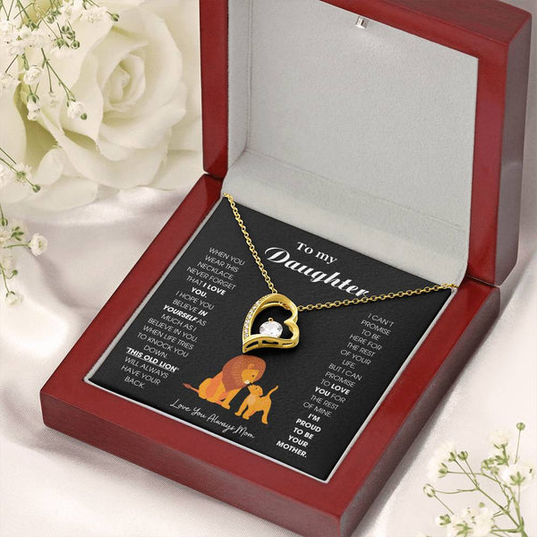 [ Few left only ] To My Daughter - When you wear this necklace, never forget that I LOVE YOU [ Gift From Mom ] [ Forever Love ]