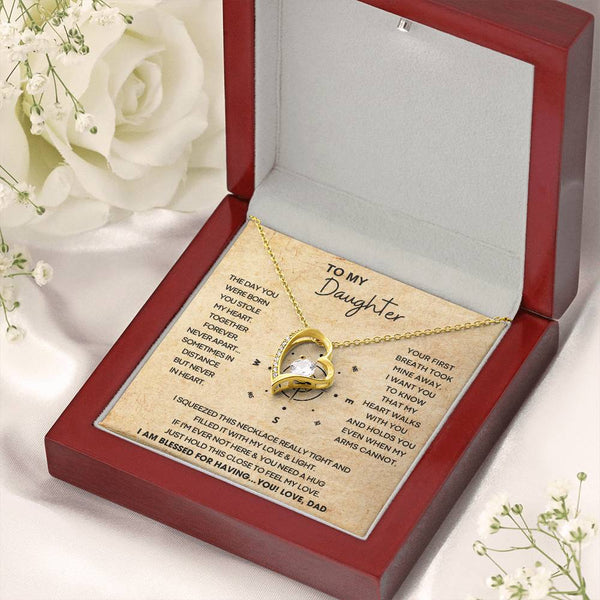 [ Forever Love ] To My Daughter - Hold this necklace close to feel my love