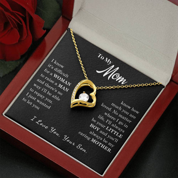 [ Few left only ]  To My Mom - Loved Mother - Forever Love Necklace
