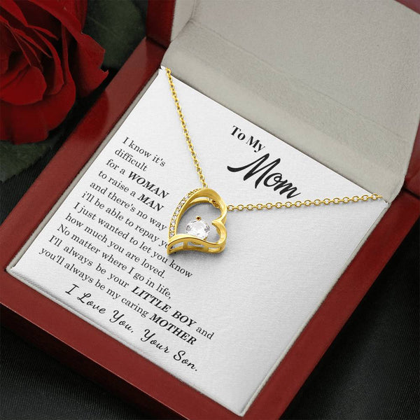 [ Few left only ]  To My Mom - I Love You Mother - Forever Love Necklace