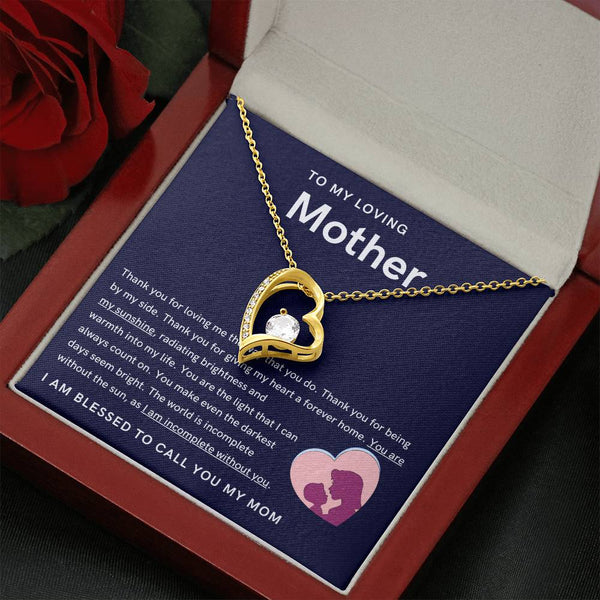 To My Loving Mother - You are my sunshine, radiating brightness into my life (Only a Few Left) - Forever Love Necklace