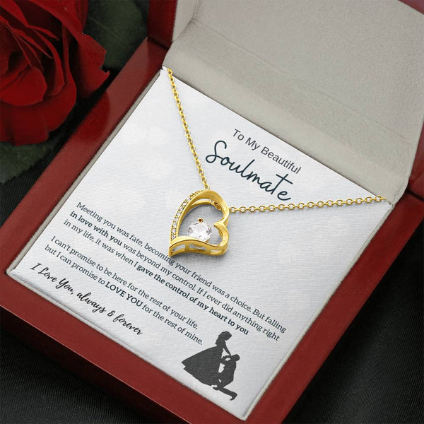To My Beautiful Soulmate - I Was Right When I Gave The Control Of My Heart To You! (Only a Few Left) - Forever Love Necklace