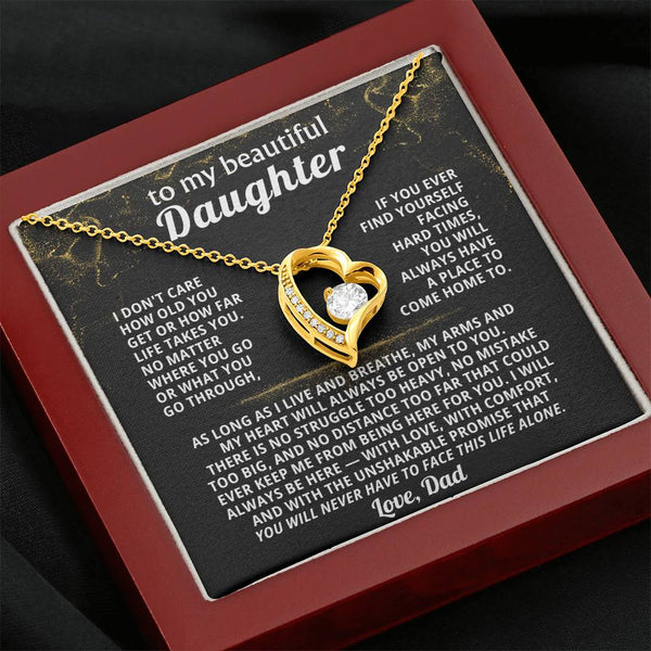 TO MY BEAUTIFUL DAUGHTER, As long as I live and breathe, my arms and my heart will always be open to you