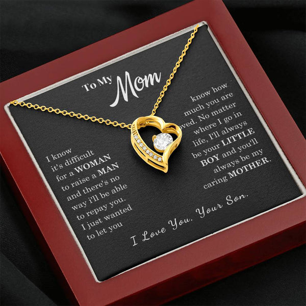 [ Few left only ]  To My Mom - Loved Mother - Forever Love Necklace