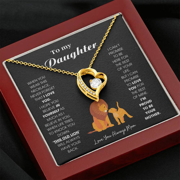 [ Few left only ] To My Daughter - When you wear this necklace, never forget that I LOVE YOU [ Gift From Mom ] [ Forever Love ]