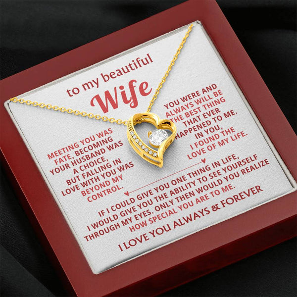 To My Beautiful Wife - I found the love of my life [ Forever love necklace ]