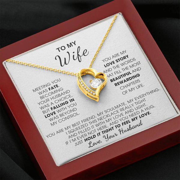 [Few left only] To My Wife, Hold This Close To Feel My Love  - Forever Love Necklace