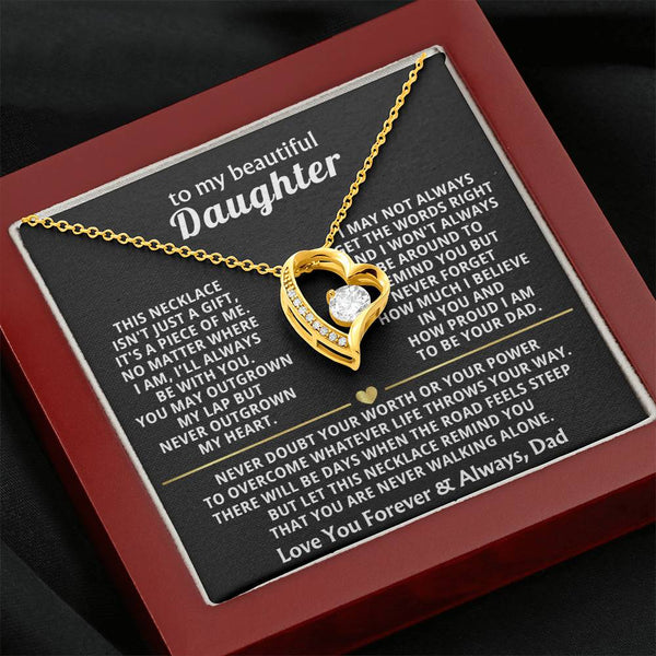 To My Beautiful Daughter - This necklace isn't just a gift, it's a piece of me