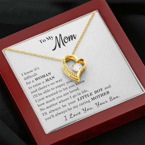 [ Few left only ]  To My Mom - I Love You Mother - Forever Love Necklace