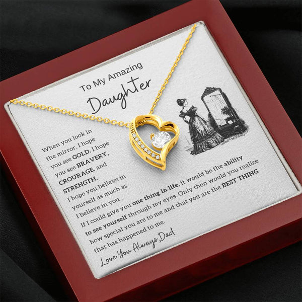 (Only A Few Left) To My Amazing Daughter - Forever Love Necklace