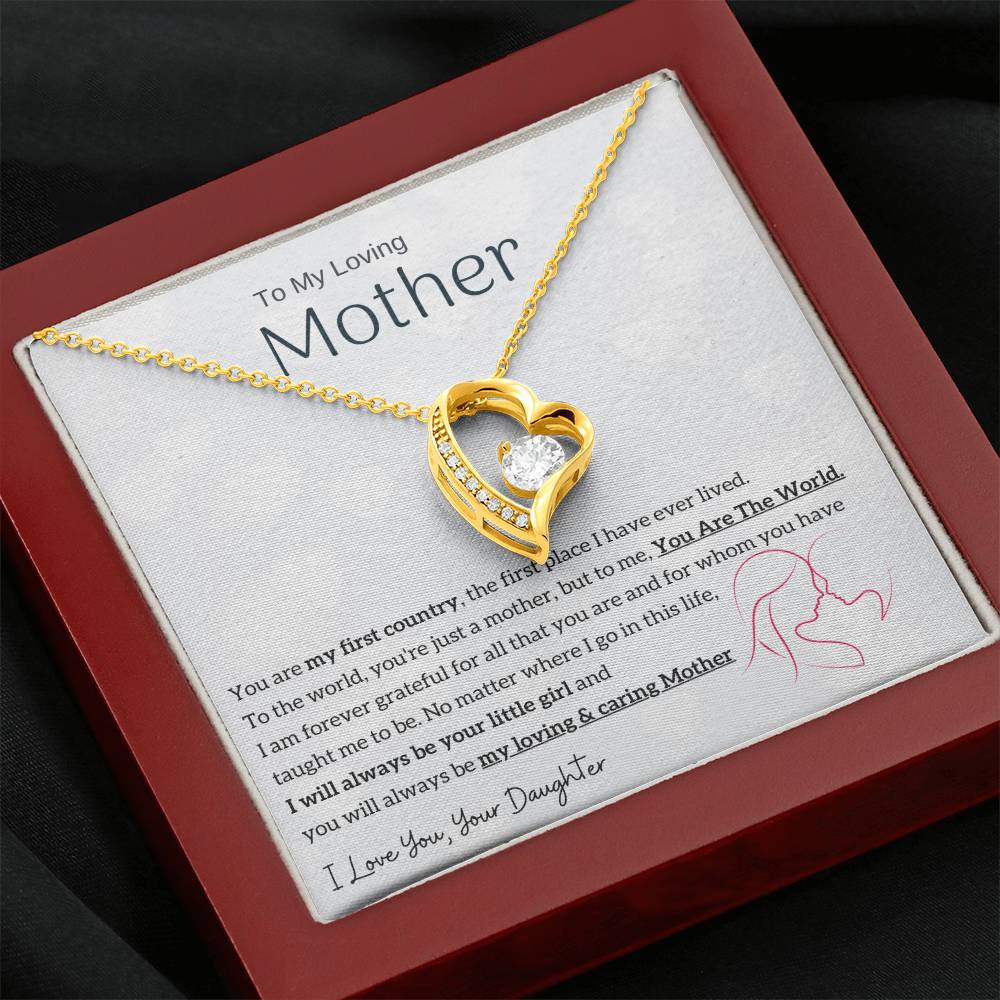 To My Loving Mother - You are my sunshine, I will always be your little girl (Only a Few Left) - Forever Love Necklace