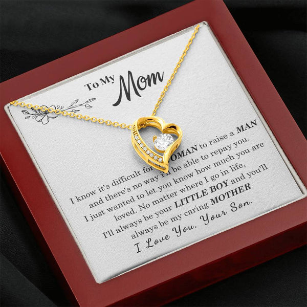 [Only a few left] To My Mom - I Love You Mother  - Forever Love Necklace