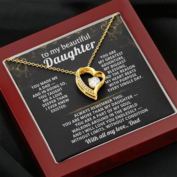 To my beautiful Daughter,  I will love you endlessly — without limits