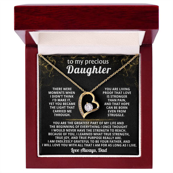 TO MY PRECIOUS DAUGHTER, You became the light that carried me through