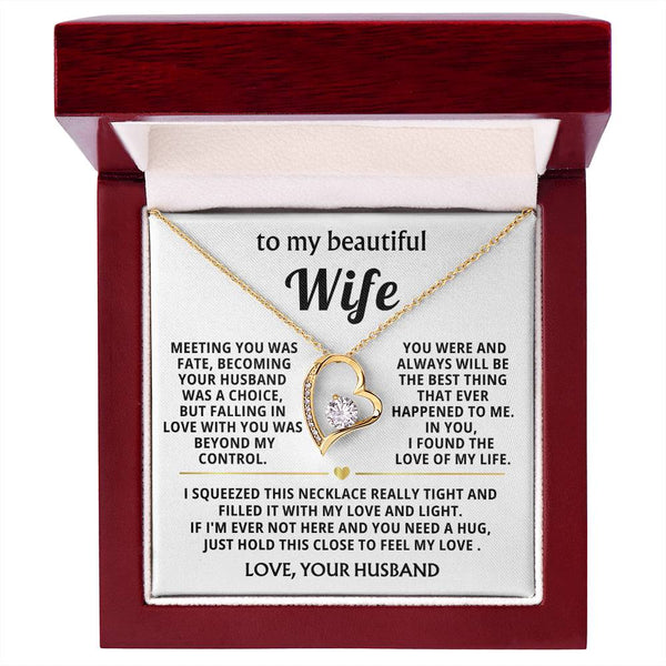 (Only a few left) To My Beautiful Wife - hold this close to feel my love
