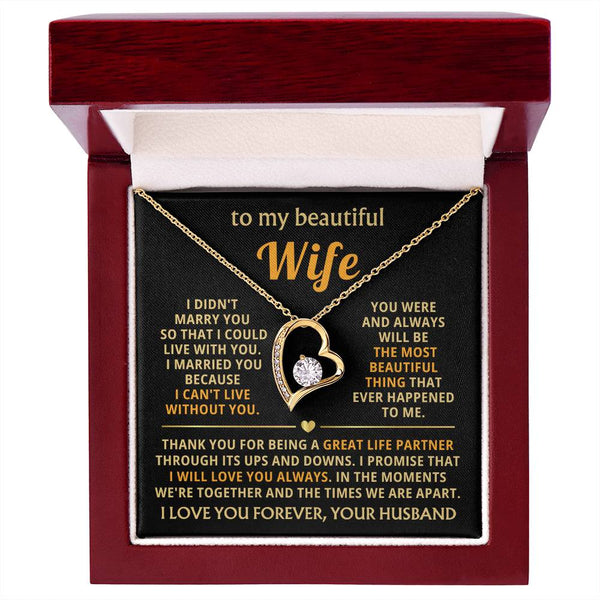 [Almost Sold Out] TO MY BEAUTIFUL WIFE - I married you because I can't live without you