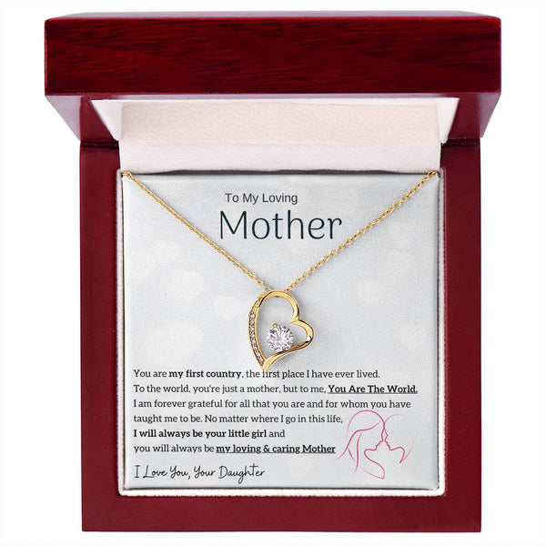 To My Loving Mother - You are my sunshine, I will always be your little girl (Only a Few Left) - Forever Love Necklace