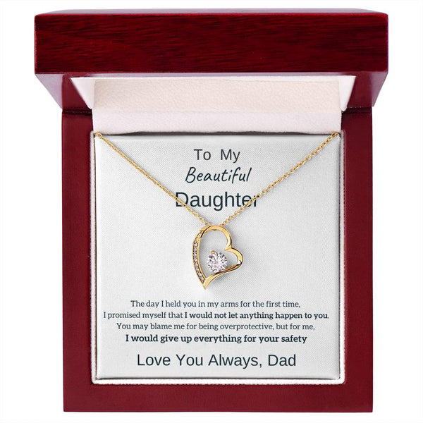 Daughter Necklace Gift from Dad, Gift From Dad, Daughter Gift, Daughter Necklace, 14k White Gold , Top Gift for Daughter