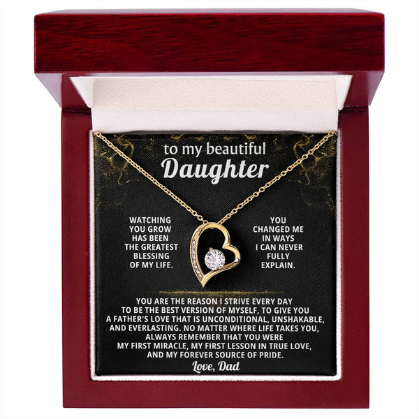 TO MY BEAUTIFUL DAUGHTER,  Always remember that you were my first miracle