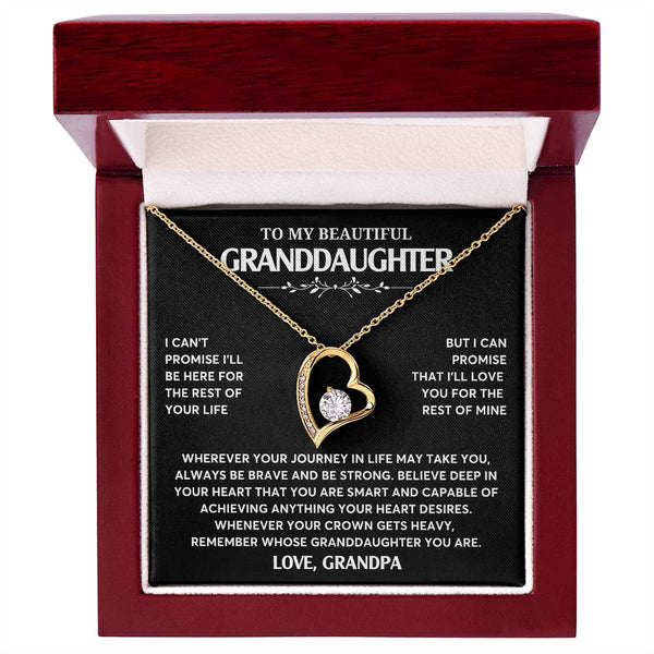 Gift From Grandpa To Granddaughter, Granddaughter Jewelry Gift, Granddaughter Necklace,  Gift For Her, Forever Love
