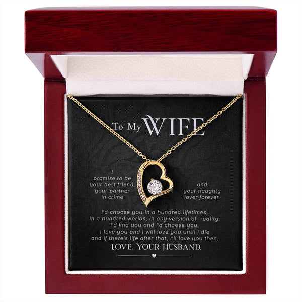 Gift For Wife, Wife Birthday Gift, Anniversary Gift For Wife, Wife Necklace , Love Card