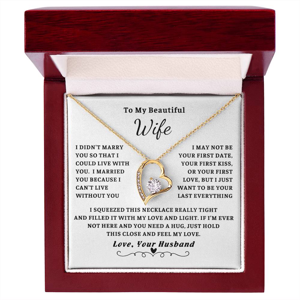To My Wife , Forever love necklace , Gift For Wife, Wife Birthday Gift, Anniversary Gift For Wife, Wife Necklace