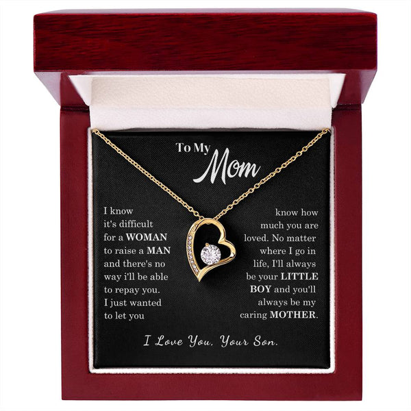 [ Few left only ]  To My Mom - Loved Mother - Forever Love Necklace