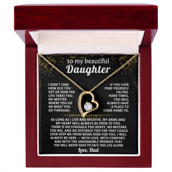 TO MY BEAUTIFUL DAUGHTER, As long as I live and breathe, my arms and my heart will always be open to you