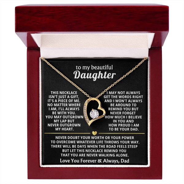 To My Beautiful Daughter - This necklace isn't just a gift, it's a piece of me