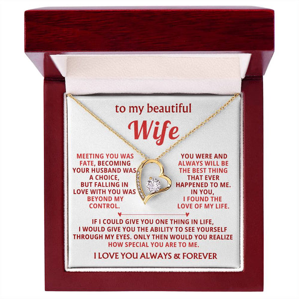 To My Beautiful Wife - I found the love of my life [ Forever love necklace ]