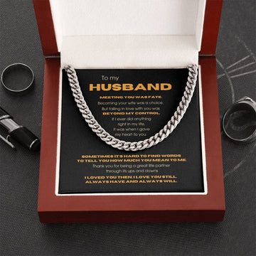 To My Husband - Thank you for being a great life partner [ Few left only ]