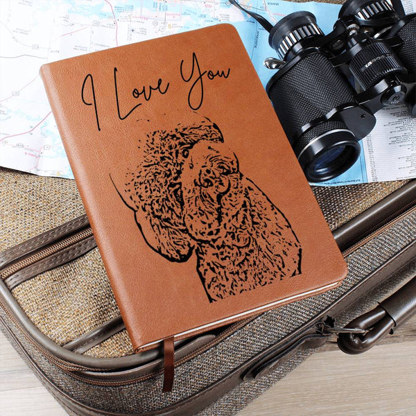 Personalized Leather Journal - I Love You