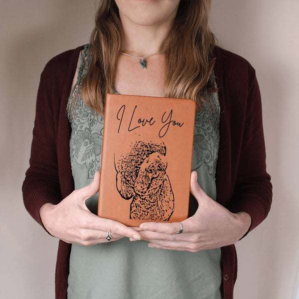Personalized Leather Journal - I Love You
