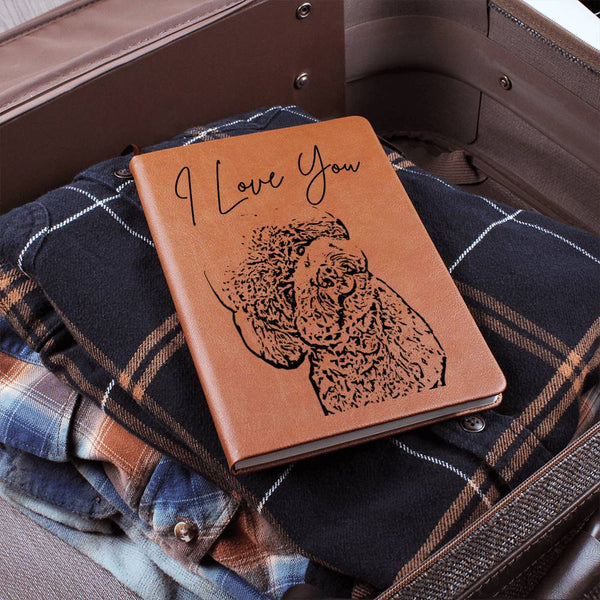 Personalized Leather Journal - I Love You