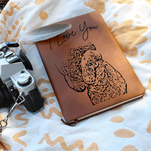 Personalized Leather Journal - I Love You