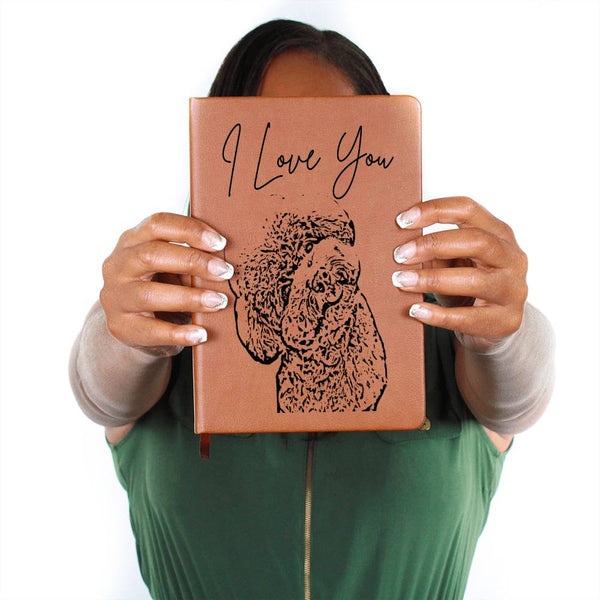 Personalized Leather Journal - I Love You