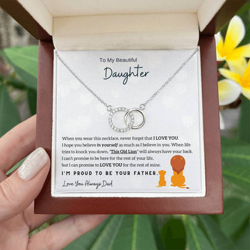 To My Beautiful Daughter, I'm Proud To Be Your Father (Perfect Love Necklace)