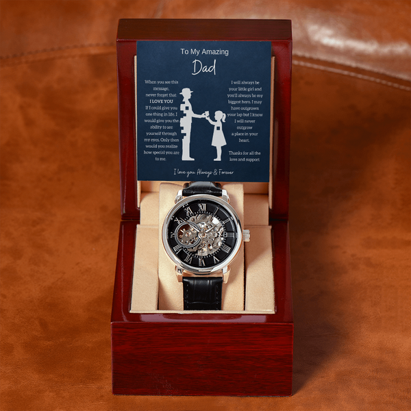 From Daughter To Amazing Dad - Openwork Mechanical Watch