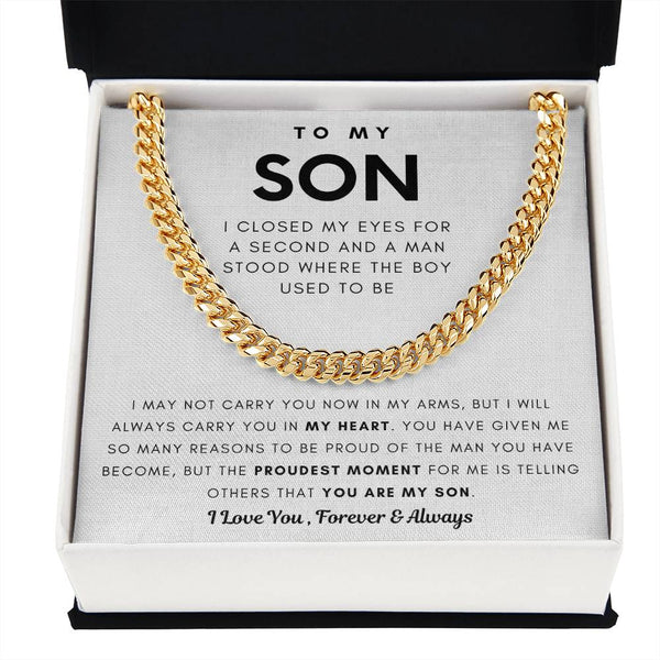 To My Son, You Made Me Proud - Cuban Chain (Length Adjustable)