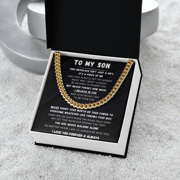To My Son - This Necklace isn't just a gift, it's a piece of me