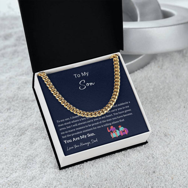 Dad to Son Gift, To My Son Necklace from Dad, Son Card, Best Idea Gift for Son