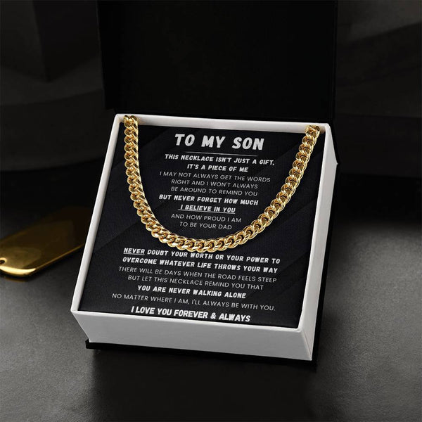 To My Son - This Necklace isn't just a gift, it's a piece of me