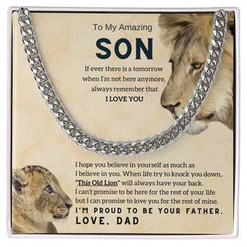 [ Few left only ] To My Son, This Old Lion will always have your back