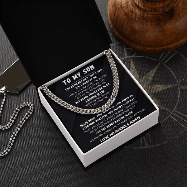 To My Son - This Necklace isn't just a gift, it's a piece of me