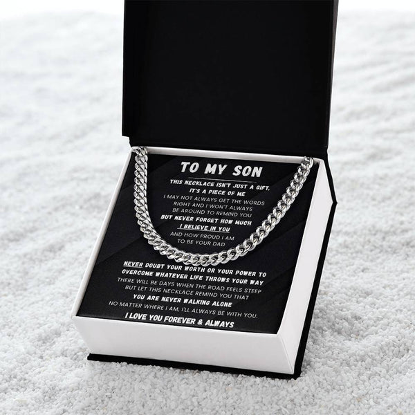 To My Son - This Necklace isn't just a gift, it's a piece of me