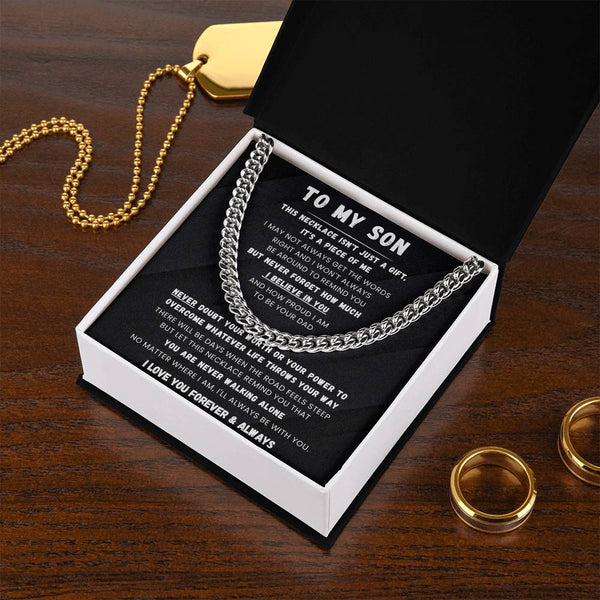 To My Son - This Necklace isn't just a gift, it's a piece of me