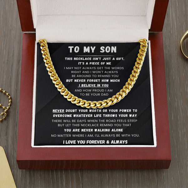 To My Son - This Necklace isn't just a gift, it's a piece of me