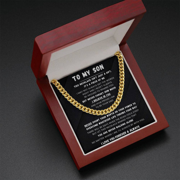 To My Son - This Necklace isn't just a gift, it's a piece of me